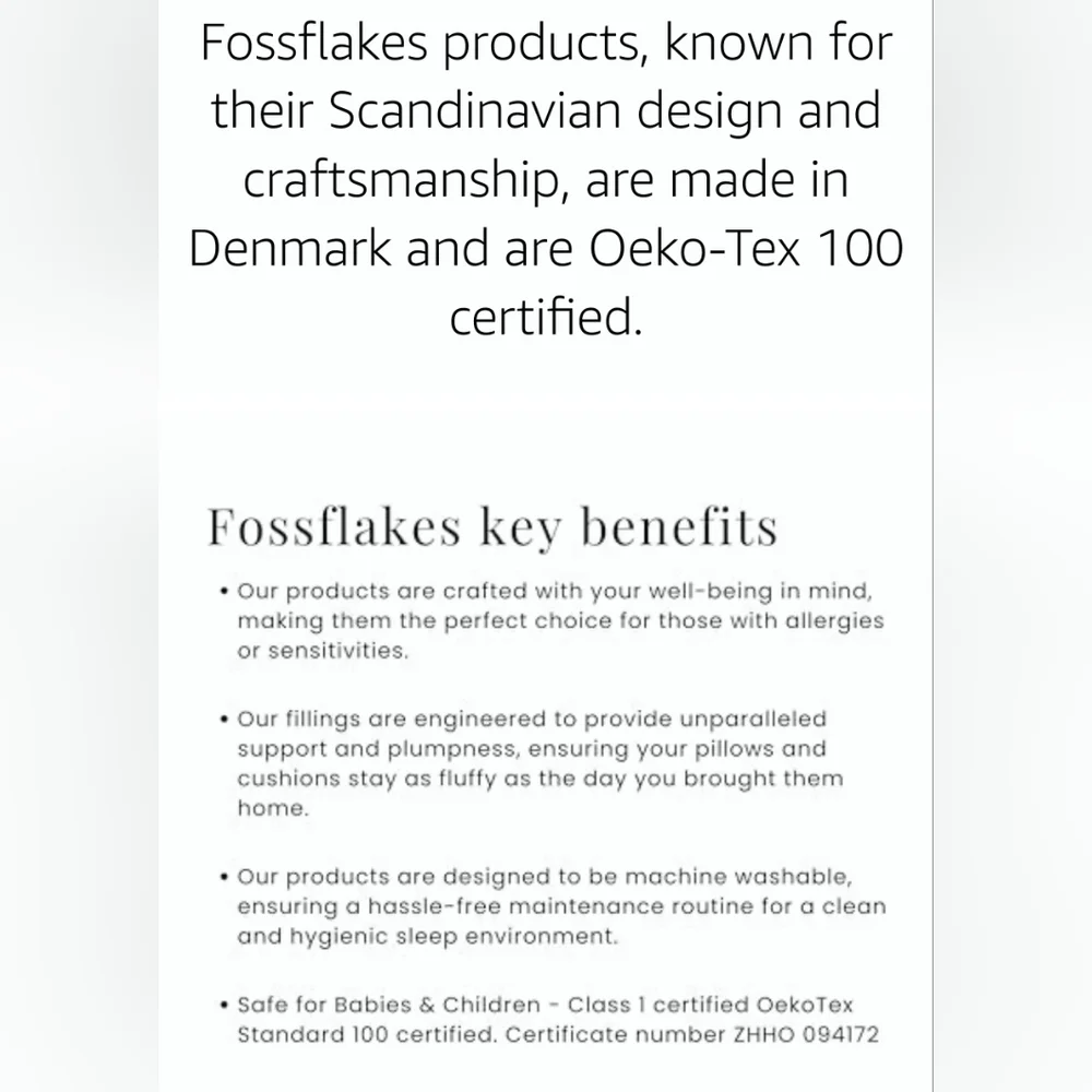 NIB FOSSFLAKES Nordic Sleep, Duvet Comforter Anti-Allergenic Filling Queen